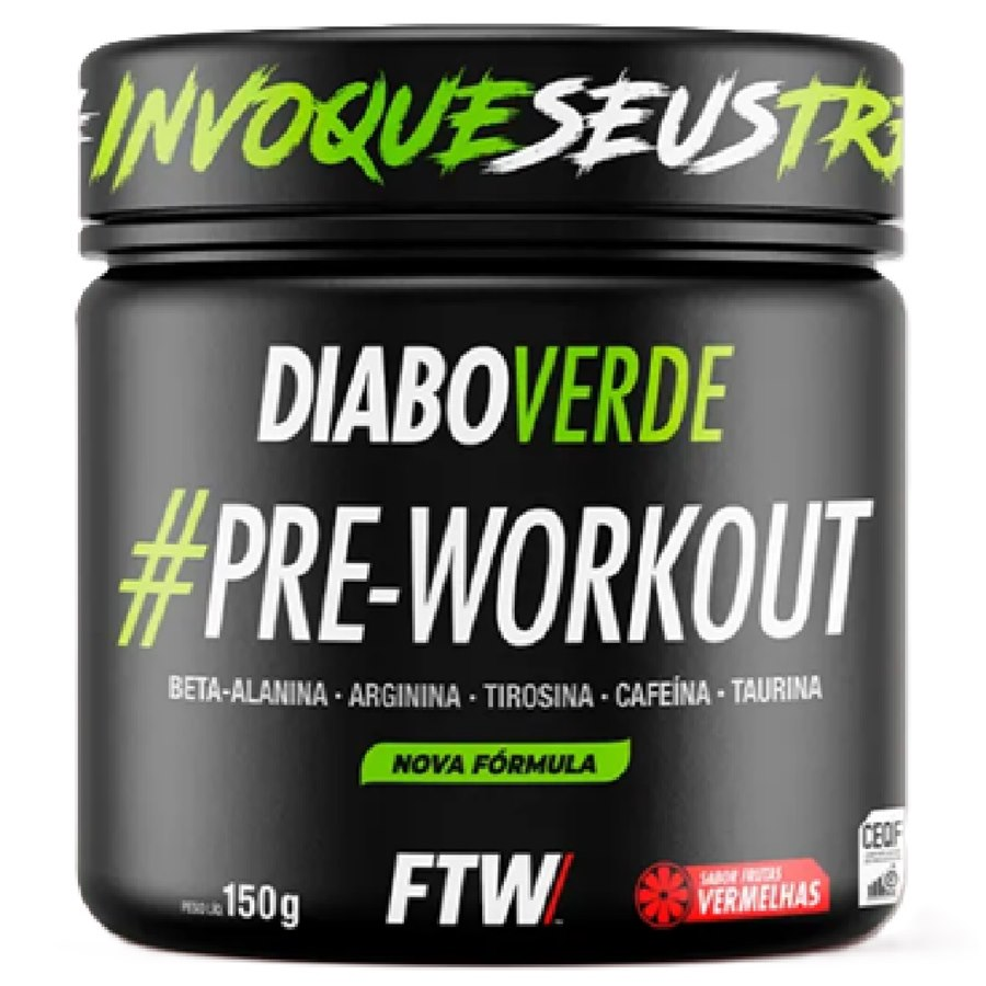 Imagem do produto PRE TREINO DIABO VERDE FRUTAS VERMELHAS FTW 150G