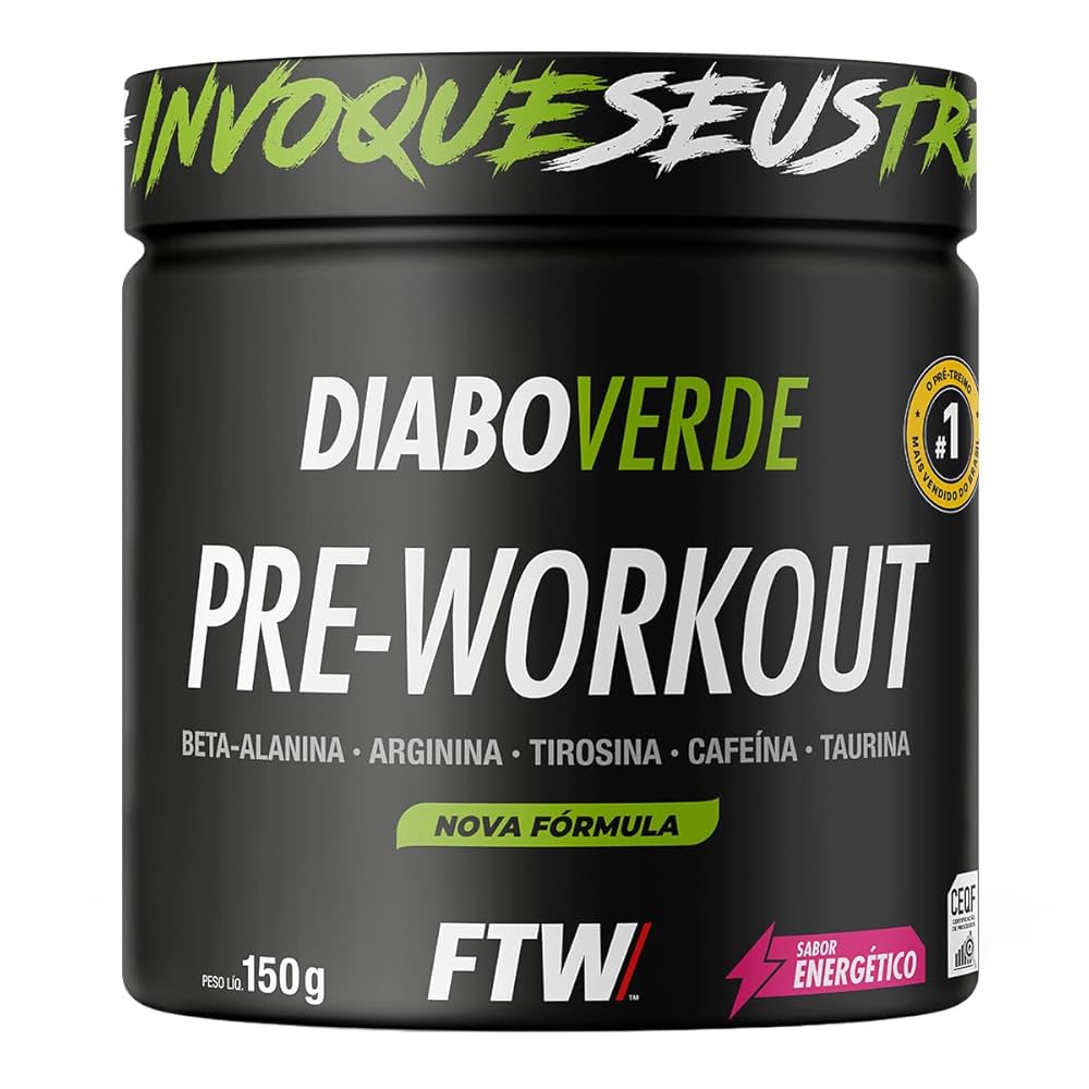 Imagem do produto PRE TREINO FTW DIABO VERDE INSANO ENERGETICO 150G