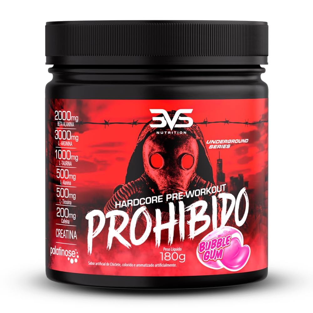 Imagem do produto PRE-TREINO PROHIBIDO 3VS SABOR BUBBLE GUM 180G