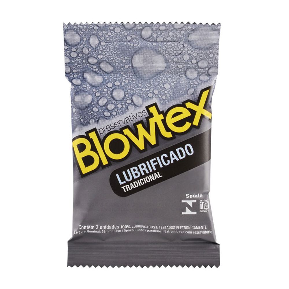 Imagem do produto PRESERVATIVO BLOWTEX LUBRIFICADO COM 3 UNIDADES