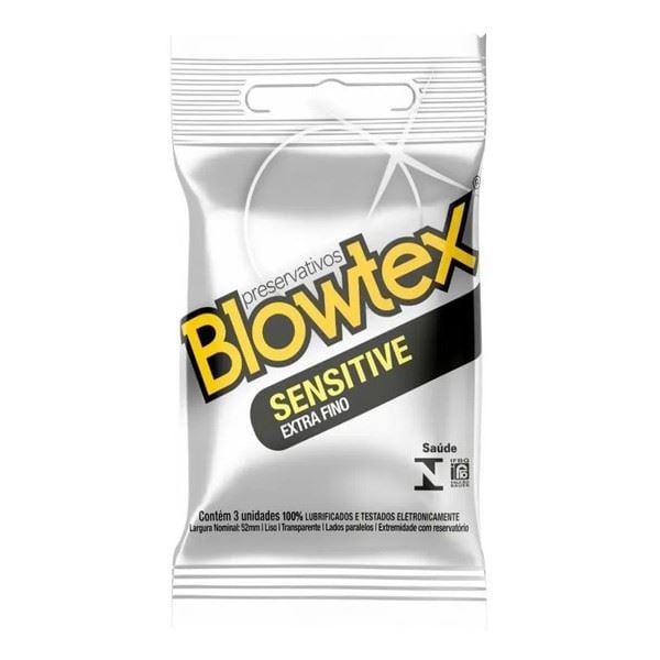Imagem do produto PRESERVATIVO BLOWTEX SENSITIVE EXTRA FINO COM 3 UNIDADES