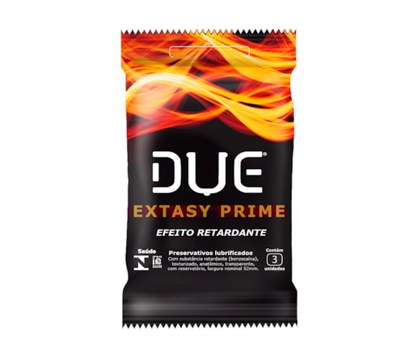 Imagem do produto PRESERVATIVO DUE EXTASY PRIME COM 3 UNIDADES