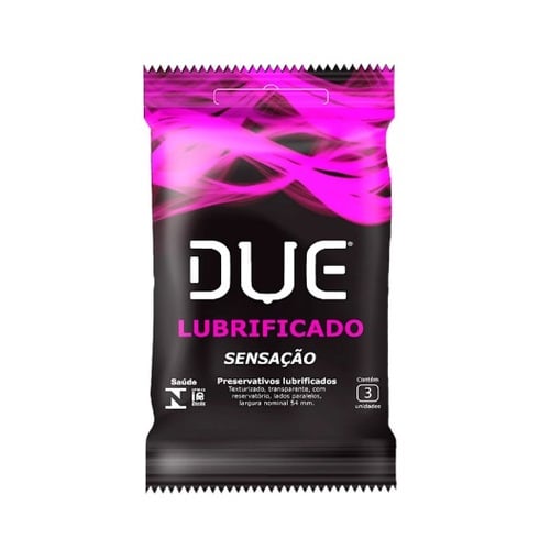 Imagem do produto PRESERVATIVO DUE LUBRIFICADO COM 3 UNIDADES