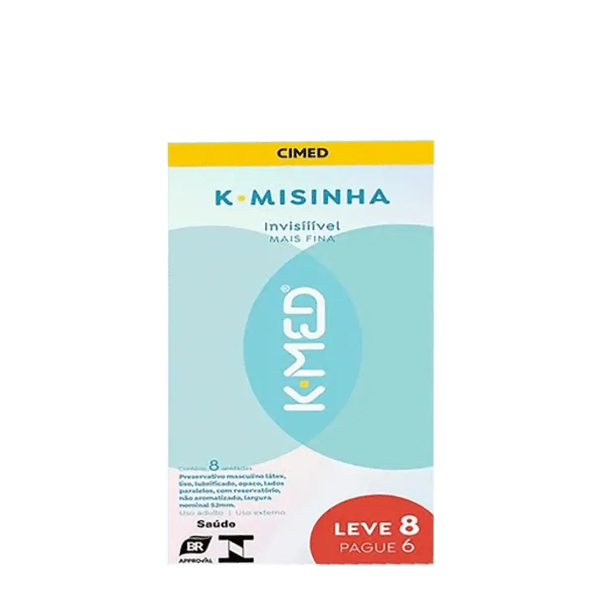 PRESERVATIVO K-MED K-MISINHA INVISIVEL COM 8 UNIDADES