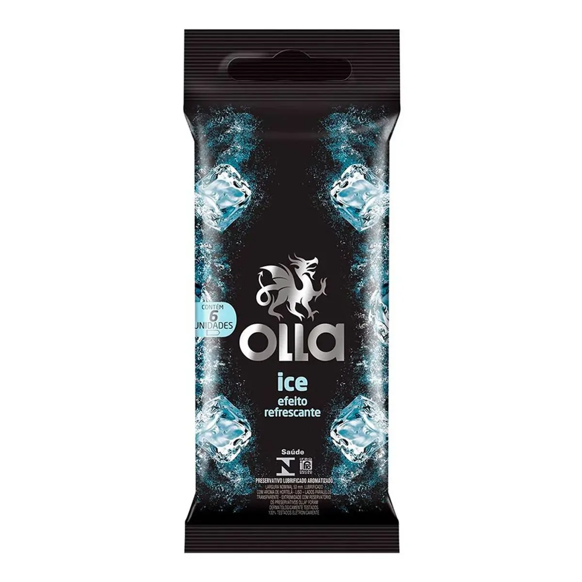 Imagem do produto PRESERVATIVO OLLA LUBRIFICADO ICE COM 6 UNIDADES