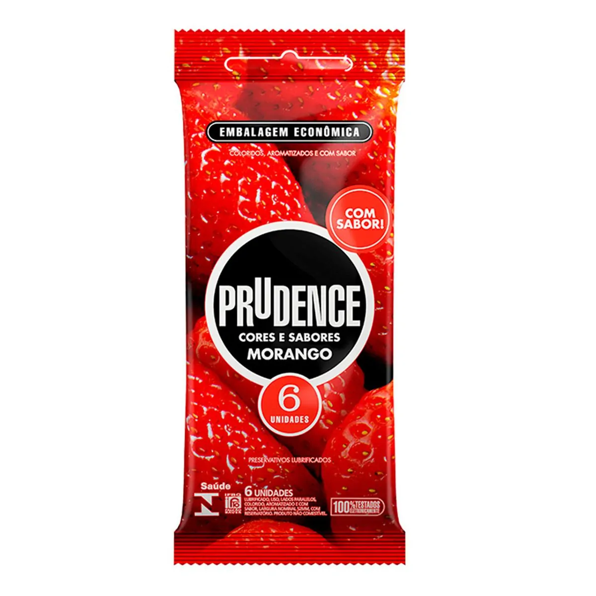 Imagem do produto PRESERVATIVO PRUDENCE AROMA MORANGO COM 6 UNIDADES