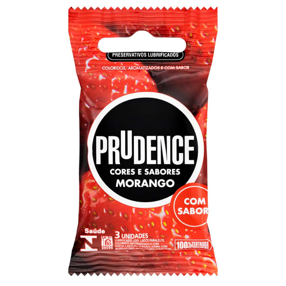 Imagem do produto PRESERVATIVO PRUDENCE MORANGO COM 3 UNIDADES