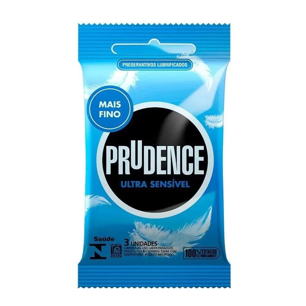 Imagem do produto PRESERVATIVO PRUDENCE ULTRA SENSIVEL COM 3 UNIDADES