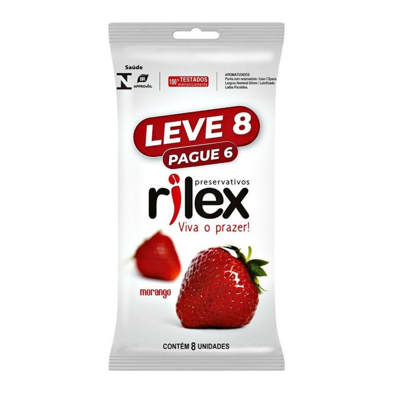 Imagem do produto PRESERVATIVO RILEX MORANGO PAGUE 6 LEVE 8