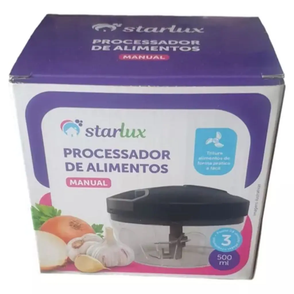 Imagem do produto PROCESSADOR DE ALIMENTOS MANUAL STARLUX 500ML