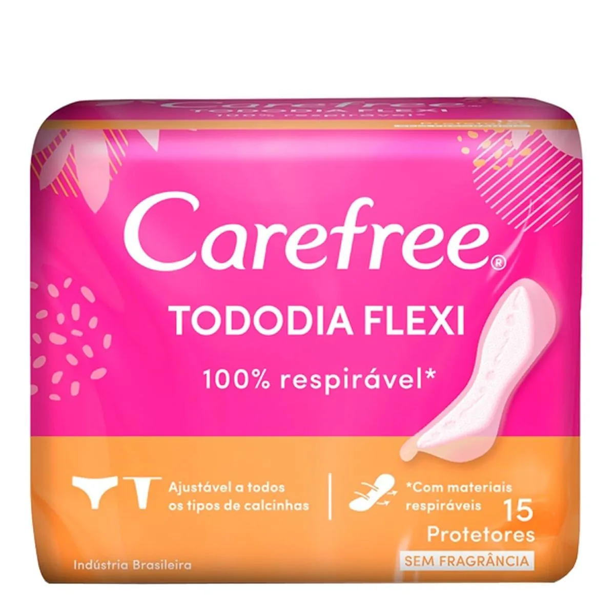 Imagem do produto PROTETOR DIARIO CAREFREE TODO DIA FLEXI SEM PERFUME COM 15 UNIDADES
