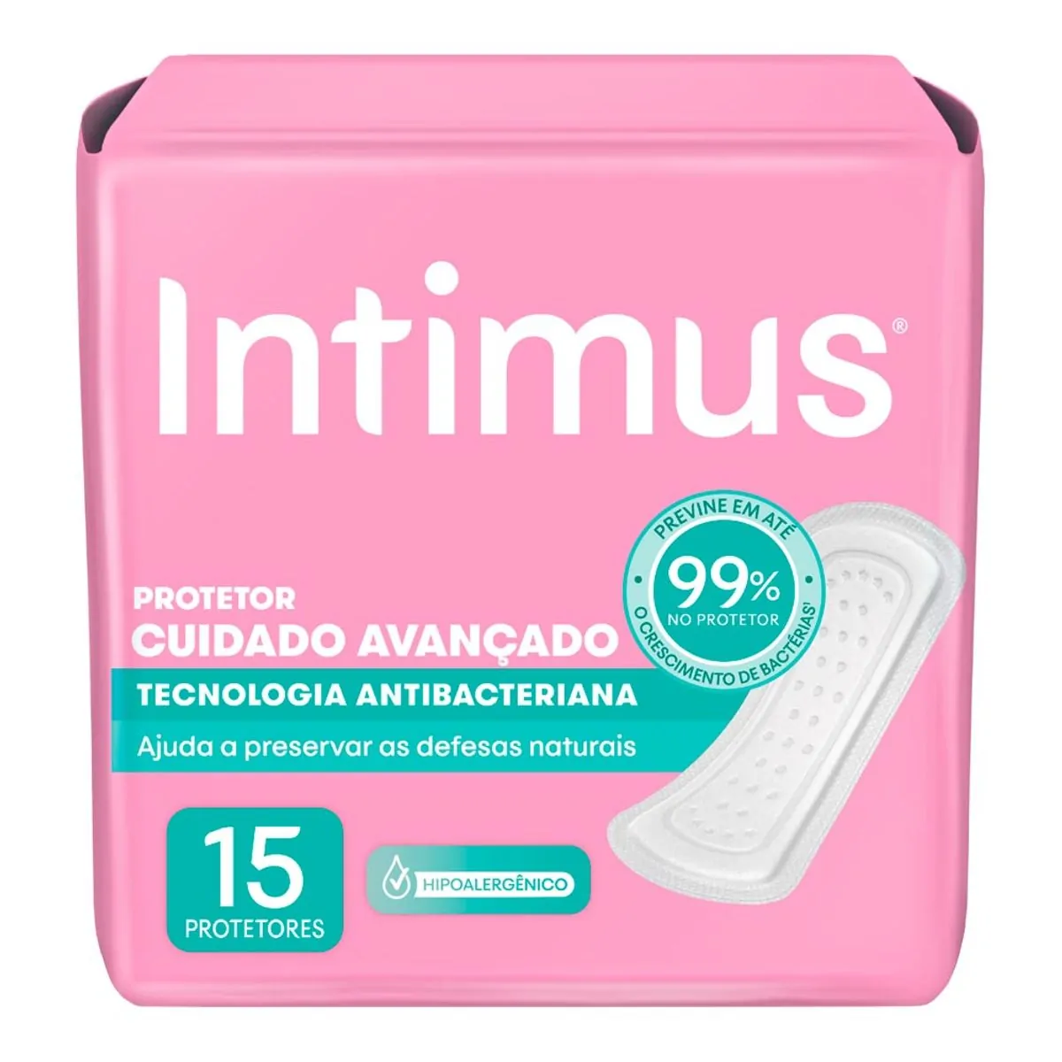 Imagem do produto PROTETOR DIARIO INTIMUS ANTIBACTERIANO COM 15 UNIDADES