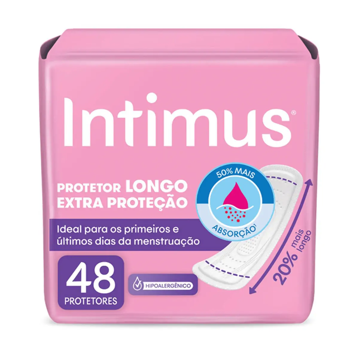 Imagem do produto PROTETOR DIARIO INTIMUS DAYS LONGO EXTRA PROTECAO COM 48 UNIDADES