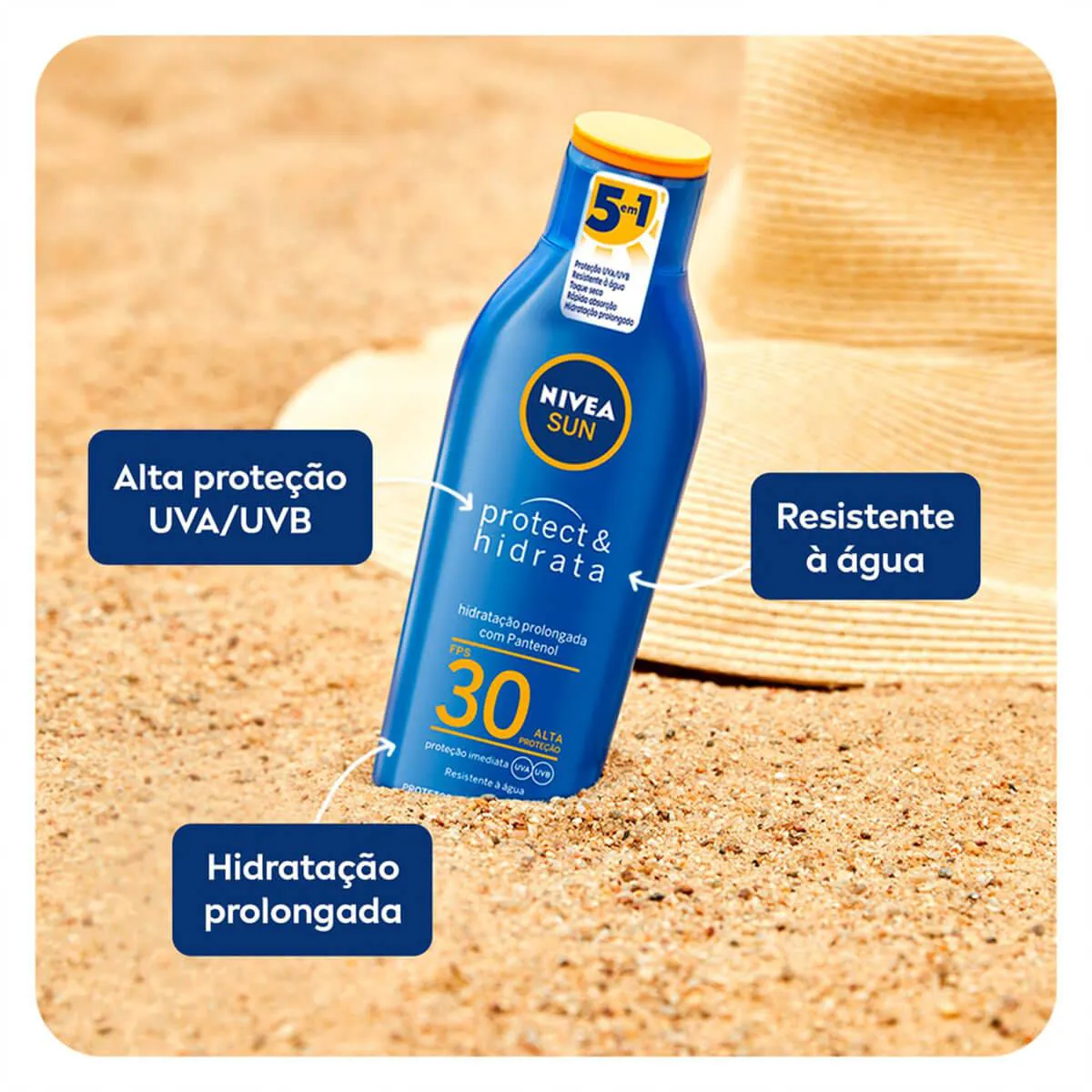 Imagem do produto PROTETOR SOLAR NIVEA SUN PROTECT & HYDRATE FPS30 100ML