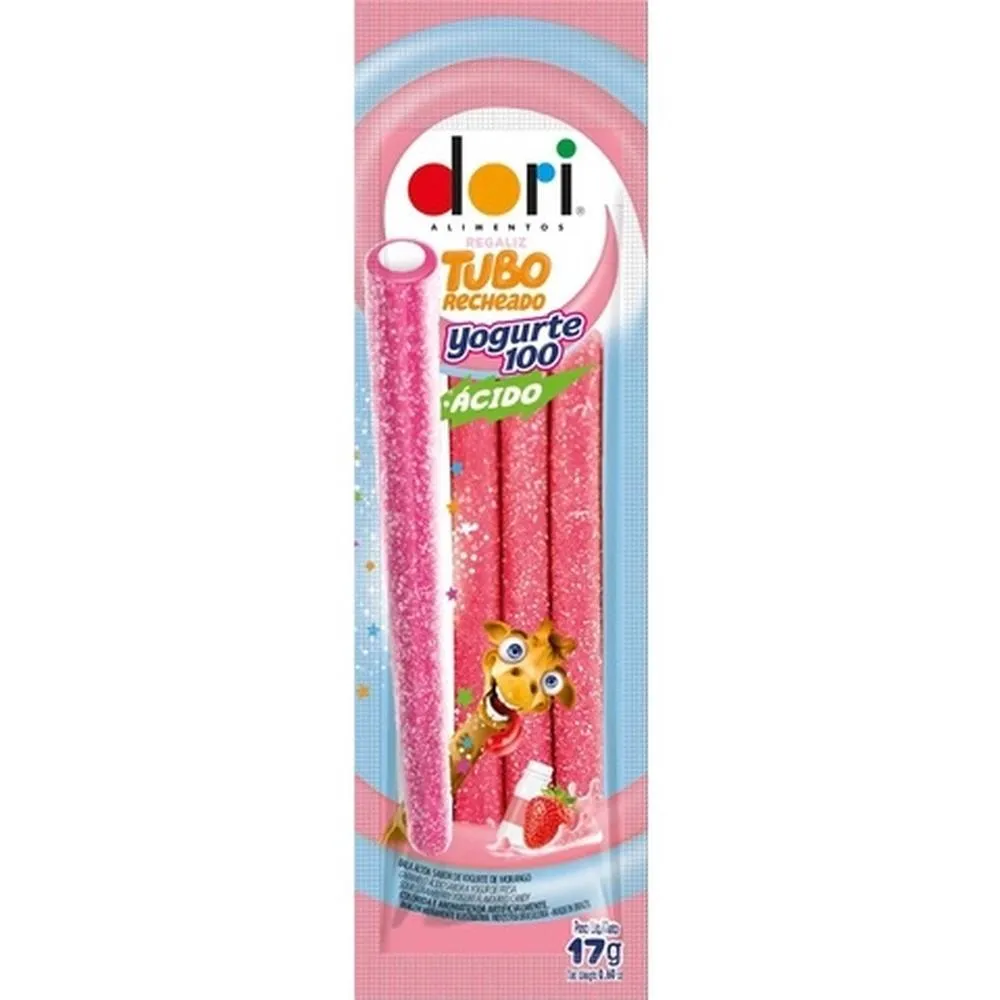 REGALIZ DORI TUBO RECHEADO IOGURTE ACIDO 17G