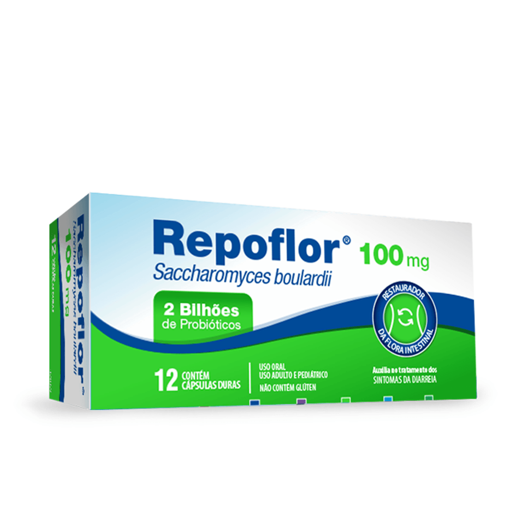 Thumbnail de REPOFLOR 100MG CAIXA COM 12 CAPSULAS