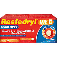 Imagem do produto RESFEDRYL C TRIPLA ACAO CAIXA COM 10 COMPRIMIDOS EFERVESCENTES