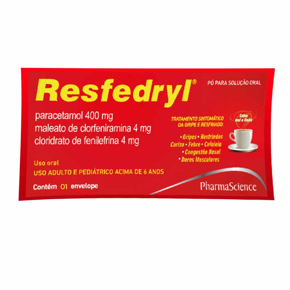 Imagem do produto RESFEDRYL CHA SABOR MEL E LIMAO 5G