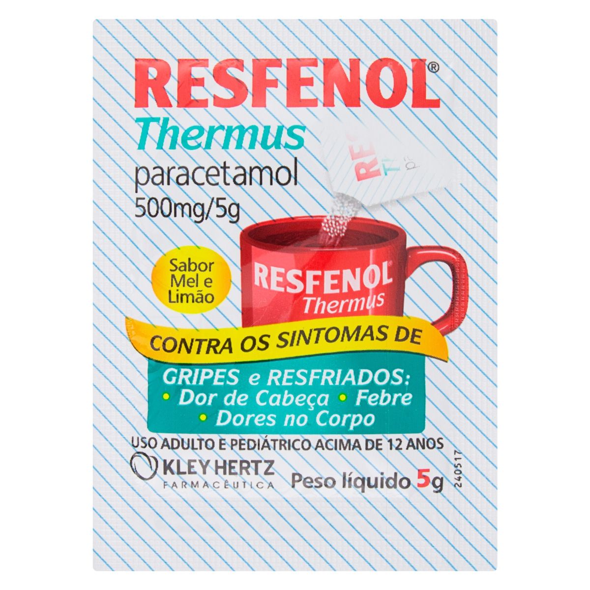 Imagem do produto RESFENOL 400MG+4MG+4MG PO PARA SOLUCAO CAIXA COM 50 SACHES DE 5G