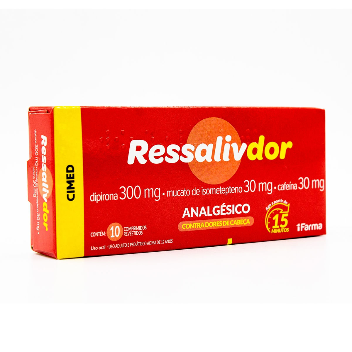 Imagem do produto RESSALIVDOR 30MG+300MG+30MG CAIXA COM 10 COMPRIMIDOS REVESTIDOS