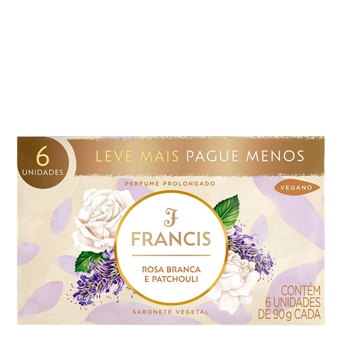 Imagem do produto SABONETE FRANCIS CLASSICO BRANCO 90G COM 6 UNIDADES