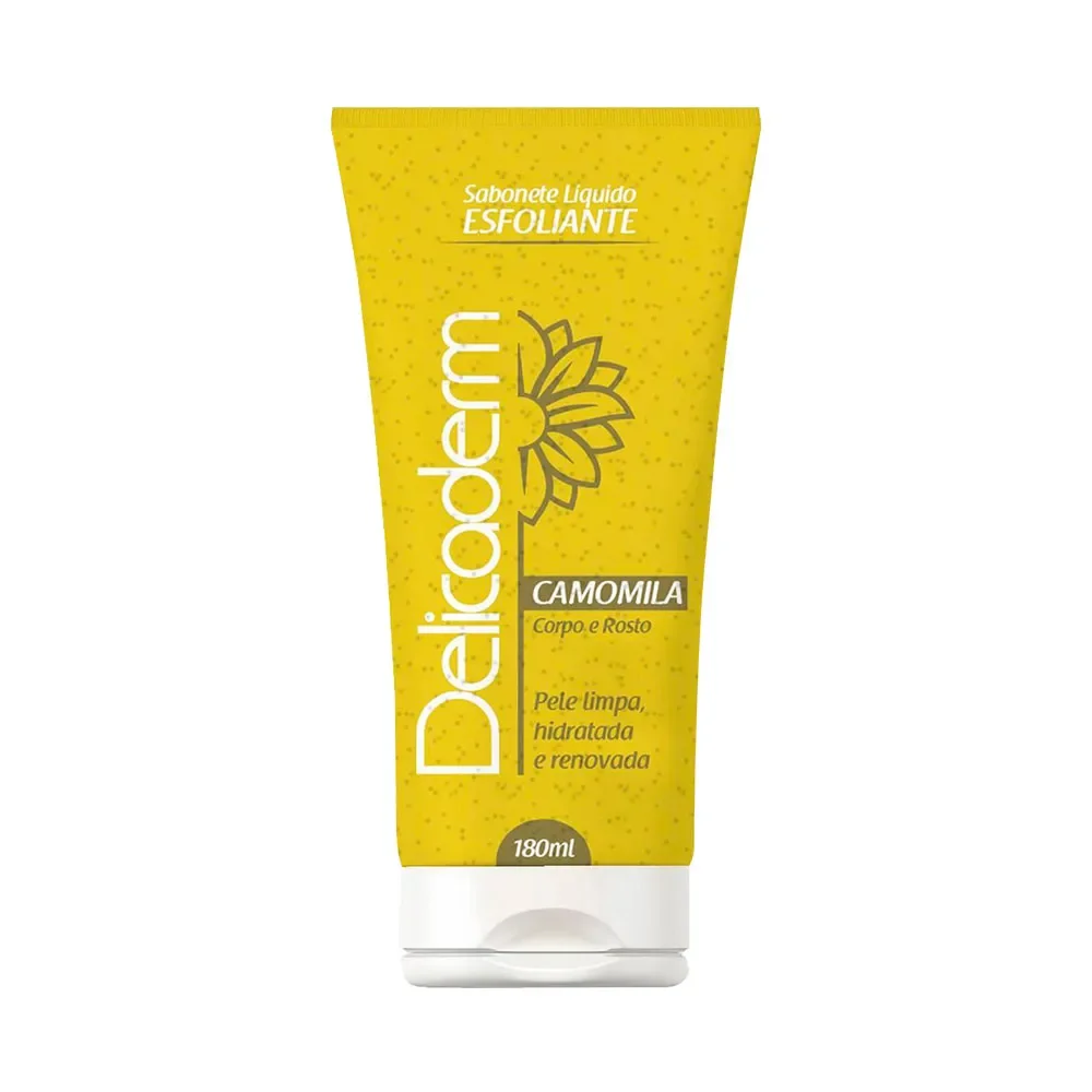 SABONETE LIQUIDO DELICADERM ESFOLIANTE CAMOMILA 180ML