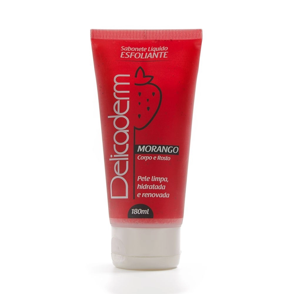 Imagem do produto SABONETE LIQUIDO DELICADERM ESFOLIANTE MORANGO 180ML