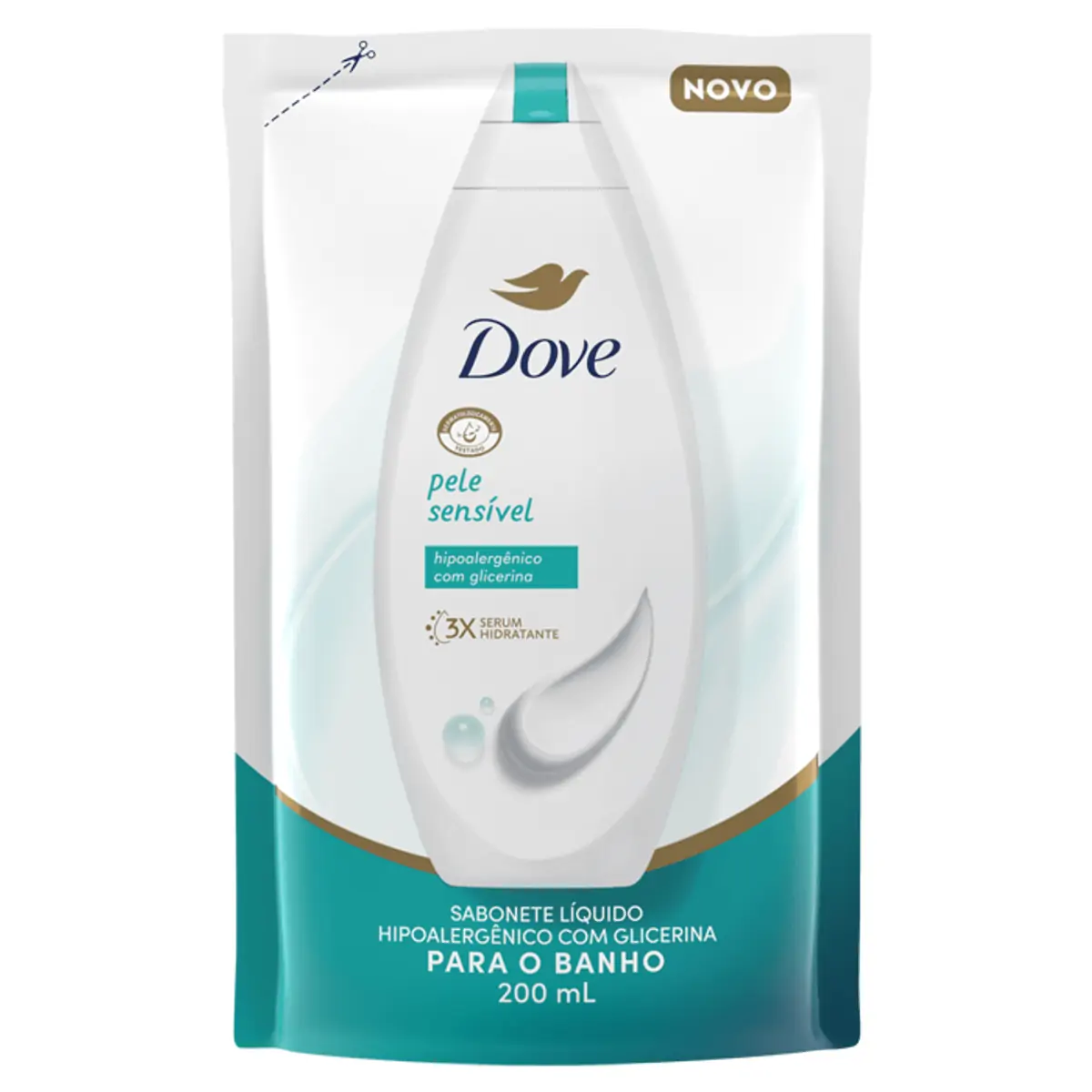 Imagem do produto SABONETE LIQUIDO DOVE PELE SENSIVEL REFIL 200ML