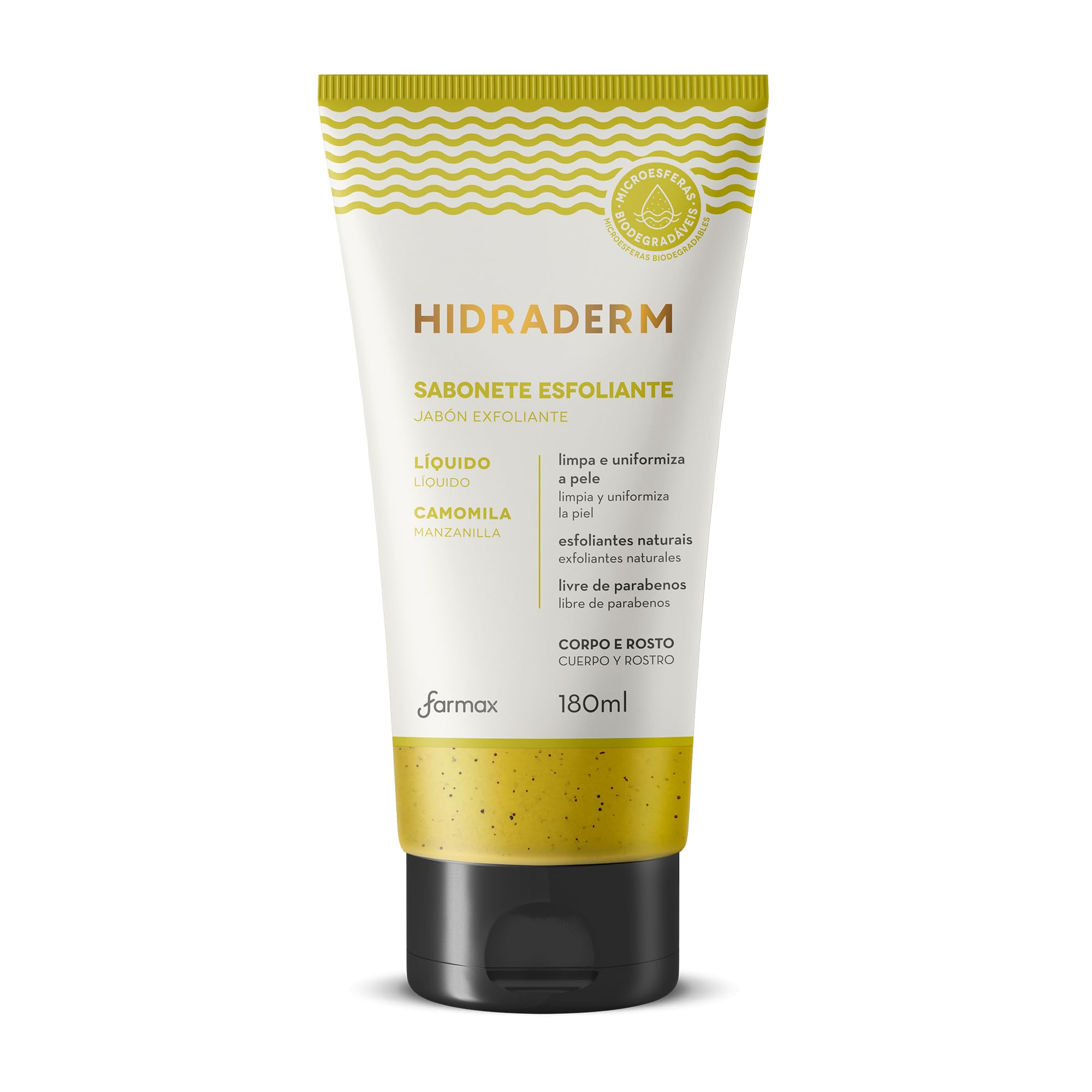 Imagem do produto SABONETE LIQUIDO ESFOLIANTE HIDRADERM CAMOMILA 180ML