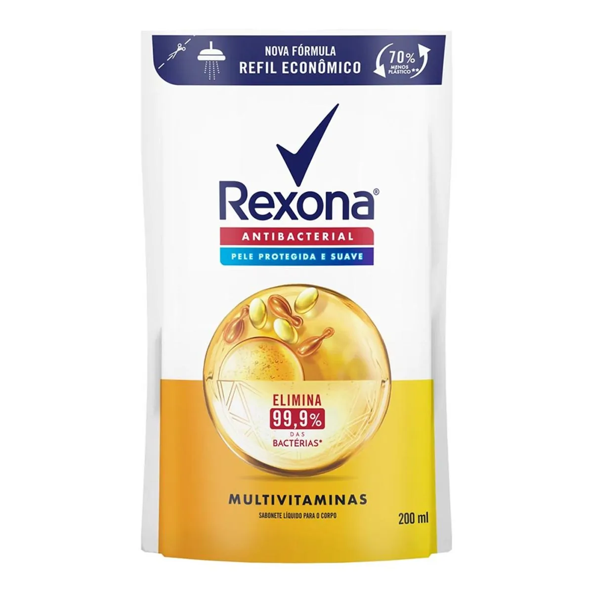 Imagem do produto SABONETE LIQUIDO REXONA ANTIBACTERIANO REFIL 200ML