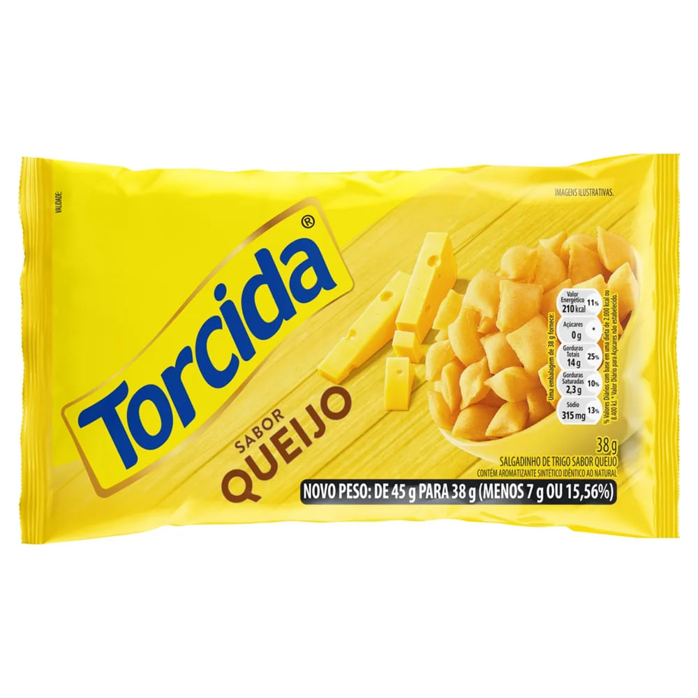 Imagem do produto SALGADINHO DE TRIGO TORCIDA SABOR QUEIJO 38G