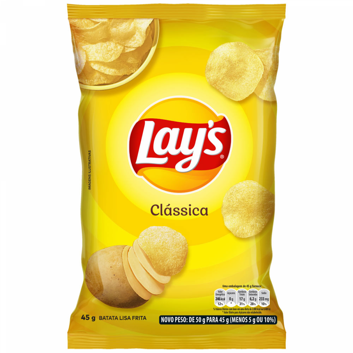 Imagem do produto SALGADINHO LAYS CLASSICA 45G
