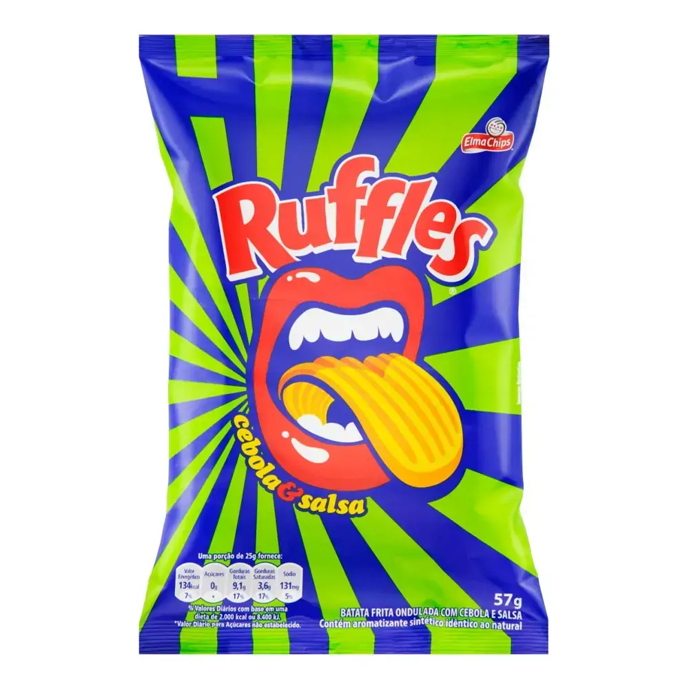 Imagem do produto SALGADINHO RUFFLES SABOR CEBOLA E SALSA 40G