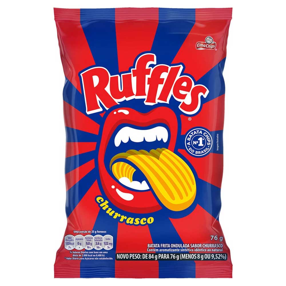 Imagem do produto SALGADINHO RUFFLES SABOR CHURRASCO 76G