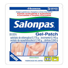 Imagem do produto SALONPAS GEL PATCH 12 5MG 10MG 3MG 10MG G COM 3 ADESIVOS