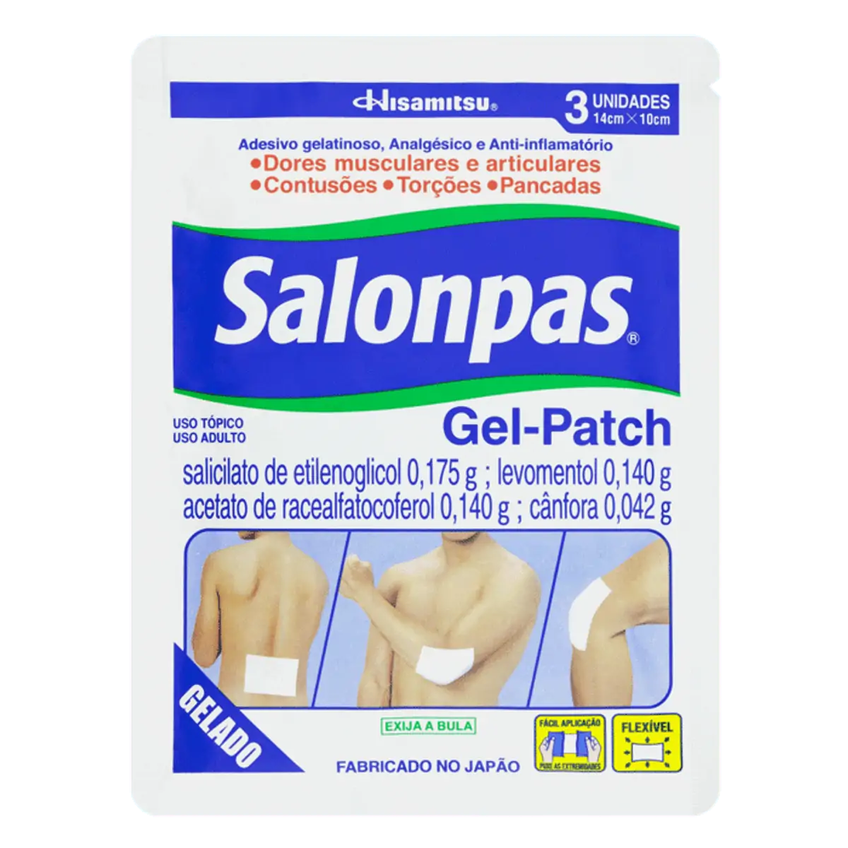 Thumbnail de SALONPAS GEL PATCH 12 5MG 10MG 3MG 10MG G COM 3 ADESIVOS