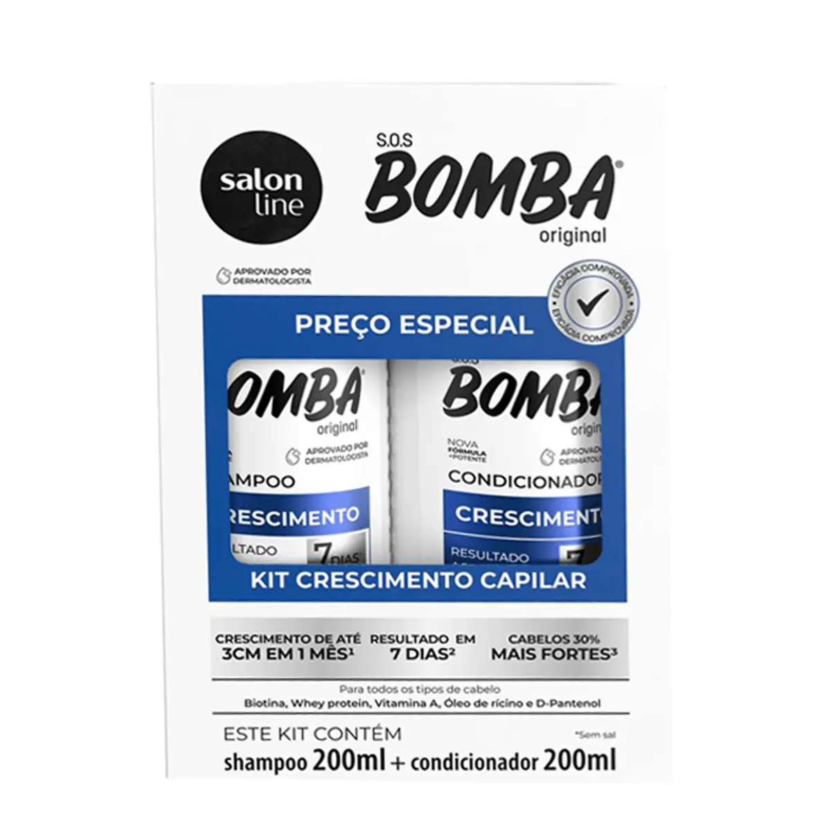 Imagem do produto SHAMPOO E CONDICIONADOR SALON LINE SOS BOMBA ORIGINAL 200ML
