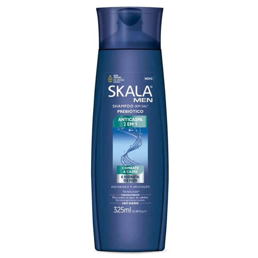 Imagem do produto SHAMPOO SKALA ANTICASPA FORCA MASCULINA 2EM1 325ML