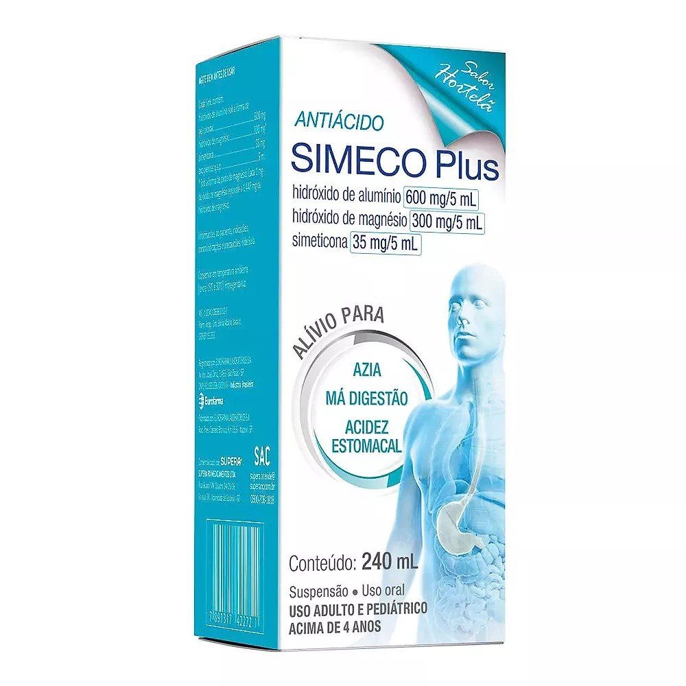 Imagem do produto SIMECO PLUS 120MG 41 5MG 7MG ML SUSPENSAO ORAL COM 240ML