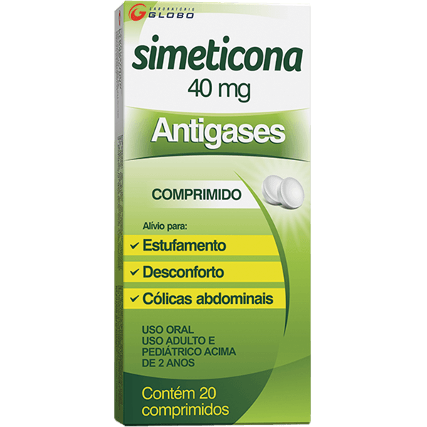 Imagem do produto SIMETICONA 40MG GLOBO COM 20 COMPRIMIDOS
