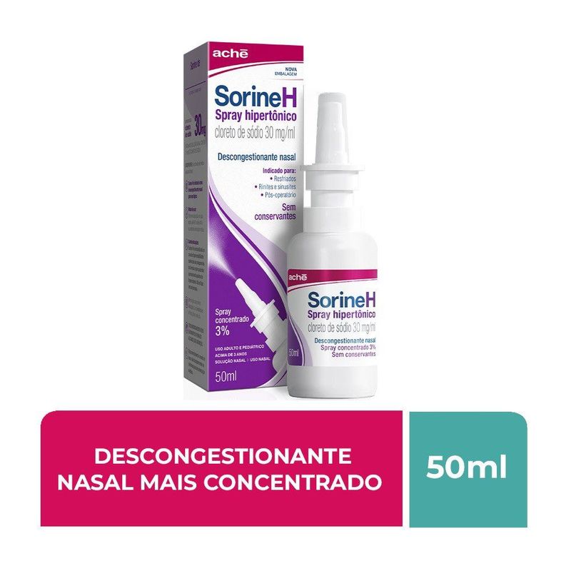 SORINE H SOLUCAO NASAL SPRAY 30MG ML ACHE COM 50ML
