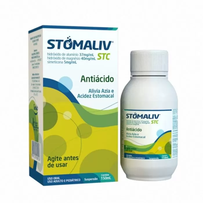 Imagem do produto STOMALIV SUSPENSAO HIDROXIDO DE ALUMINIO MAGNESIO E SIMETICONA 150ML