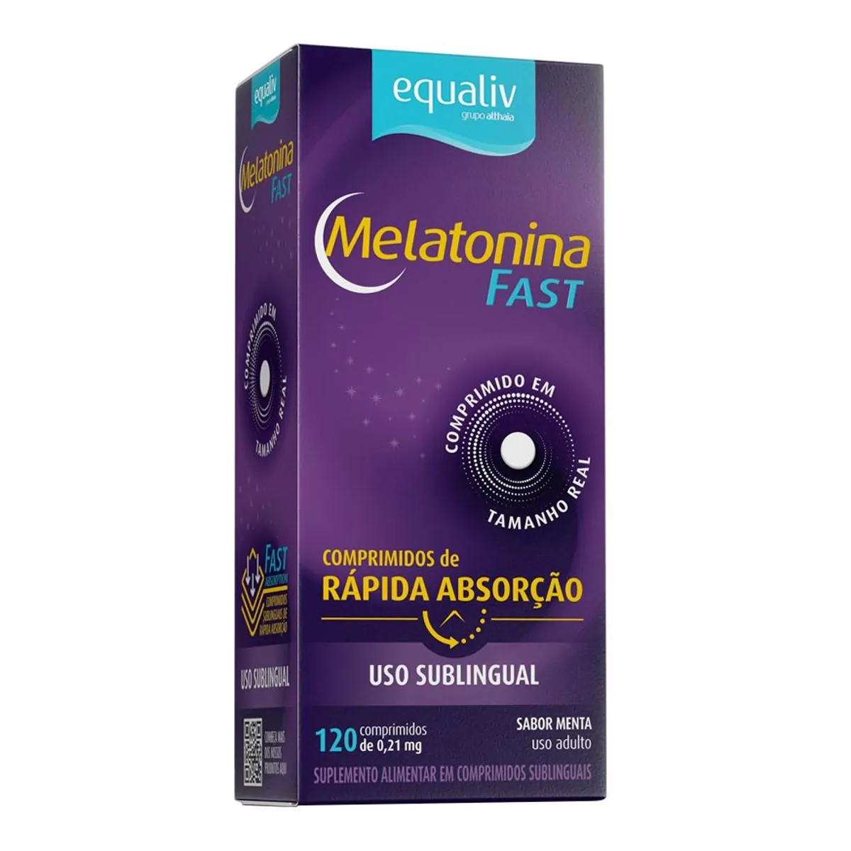 Imagem do produto SUPLEMENTO ALIMENTAR EQUALIV MELATONINA 0,21MG COM 120 COMPRIMIDOS