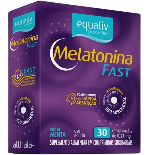 Imagem do produto SUPLEMENTO ALIMENTAR EQUALIV MELATONINA 210MCG COM 30 COMPRIMIDOS