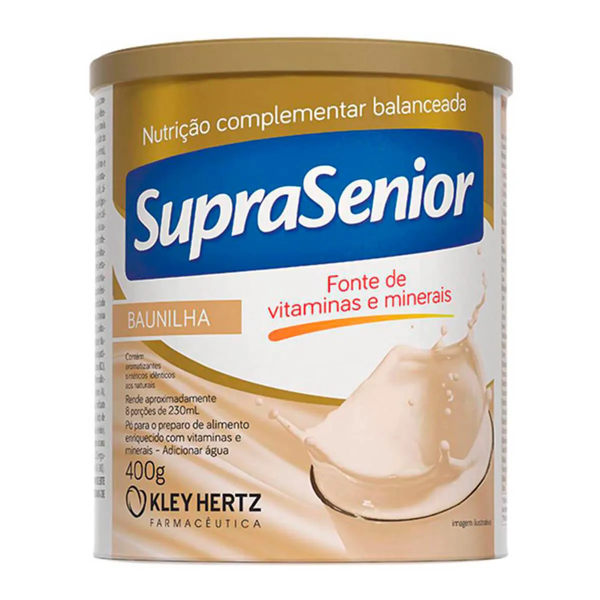Imagem do produto SUPLEMENTO ALIMENTAR SUPRASENIOR SABOR BAUNILHA 400G