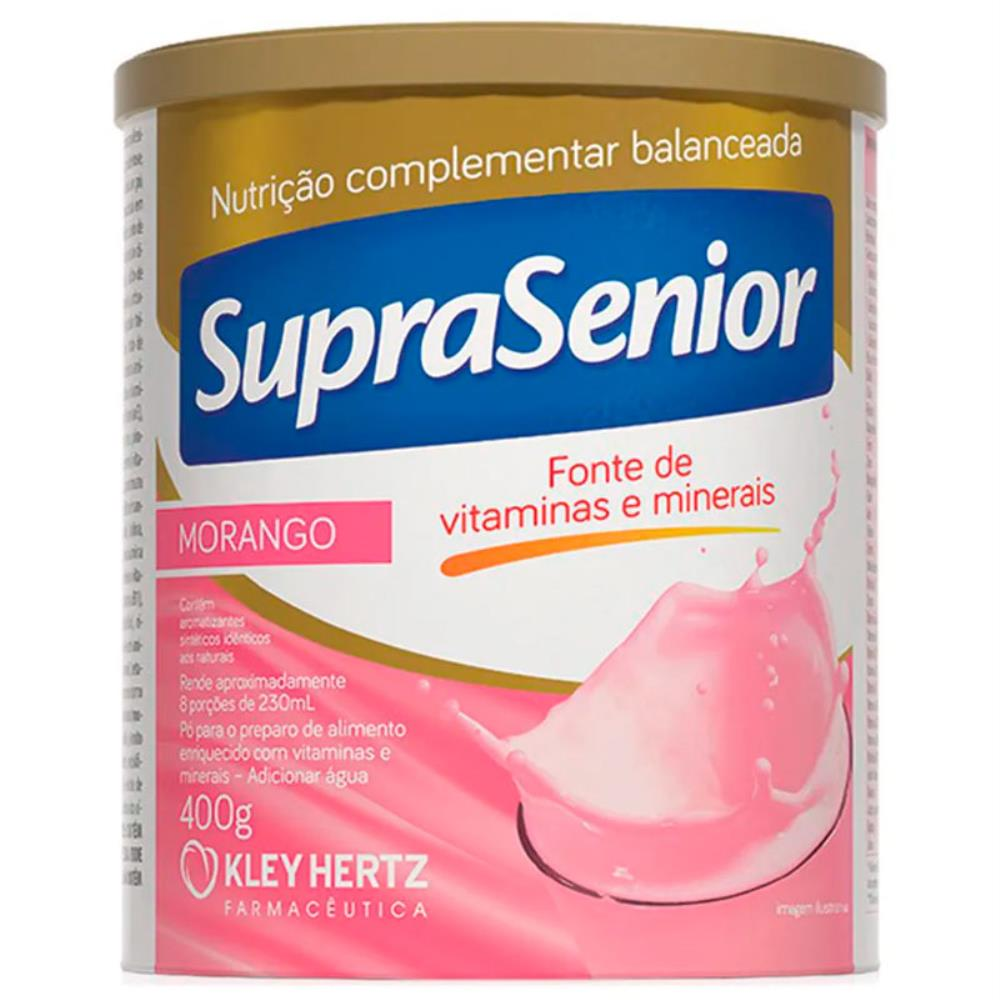 Imagem do produto SUPLEMENTO ALIMENTAR SUPRASENIOR SABOR MORANGO 400G