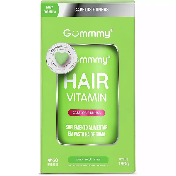 Imagem do produto SUPLEMENTO GUMMY HAIR VITAMIN MACA VERDE COM 60 COMPRIMIDOS