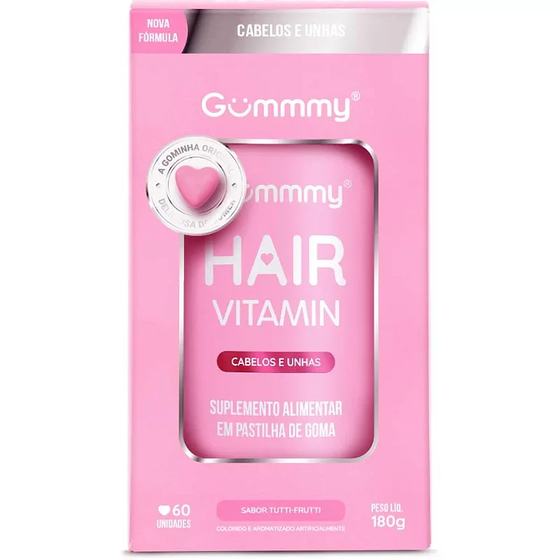 Imagem do produto SUPLEMENTO GUMMY HAIR VITAMIN TUTTI-FRUTTI COM 60 COMPRIMIDOS