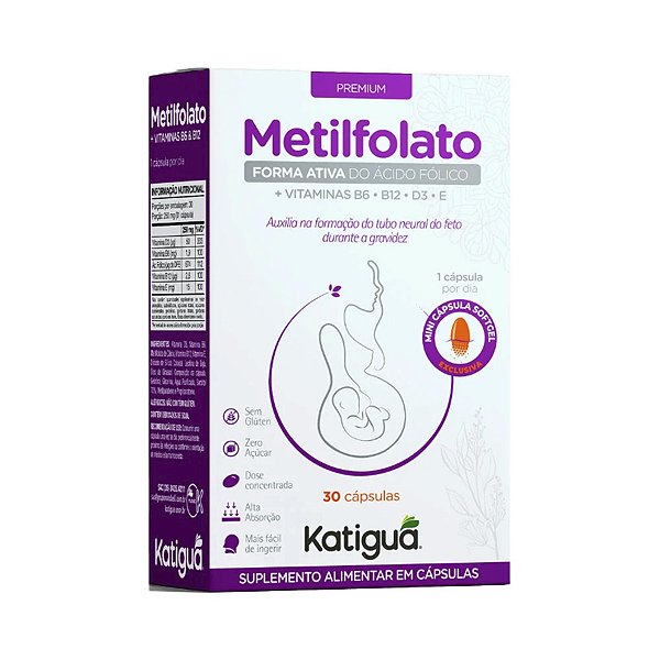 Imagem do produto SUPLEMENTO METILFOLATO COM 30 CAPSULAS