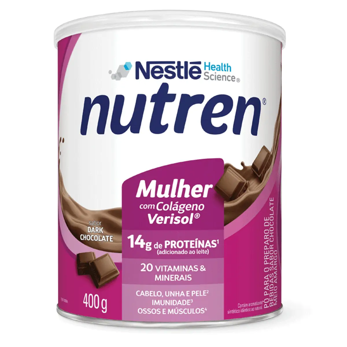 Imagem do produto SUPLEMENTO NUTREN BEAUTY SABOR DARK CHOCOLATE 400G
